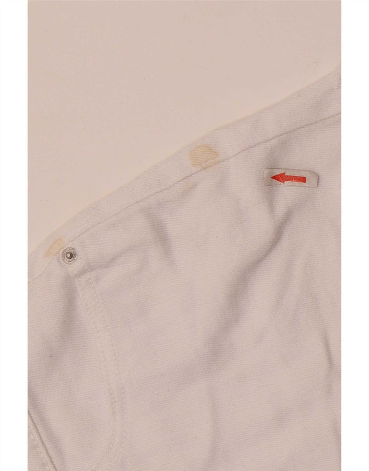 Pantaloncini di jeans da donna Calvin Klein W28 cotone bianco medio