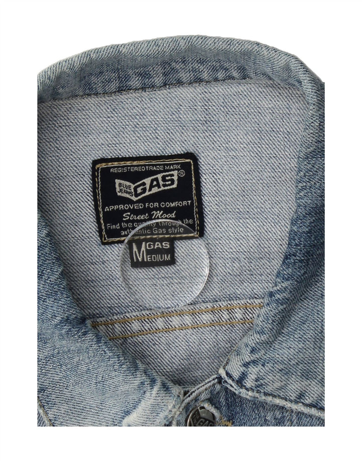GAS Womens Denim Jacket UK 14 Medium Blue Cotton Vintage Gas and Second-Hand Gas from Messina Hembry 