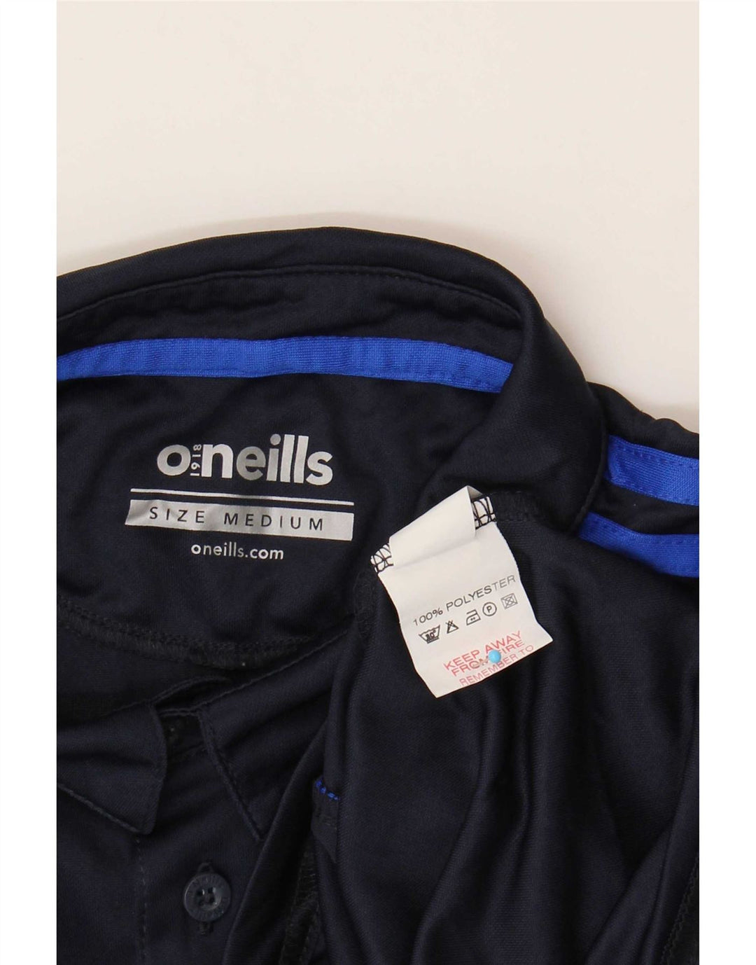 O'Neills Mens Polo Shirt Medium Navy Blue Colourblock Polyester