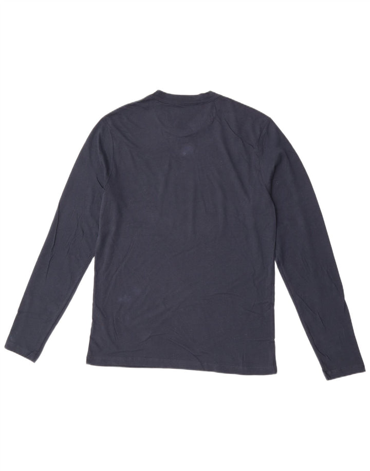 All Saints Haut à manches longues pour hommes en coton bleu marine Small