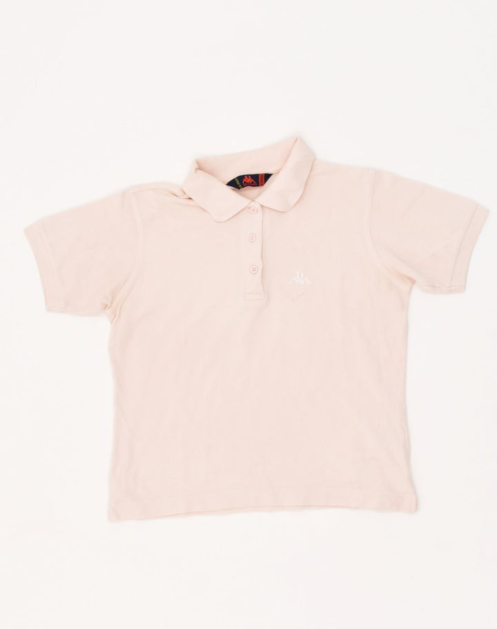 KAPPA Womens Loose Fit Polo Shirt UK 6 XS Pink Cotton | Vintage Kappa | Thrift | Second-Hand Kappa | Used Clothing | Messina Hembry 