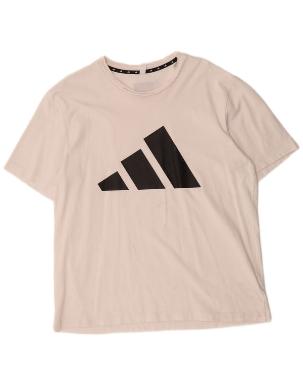 Adidas Mens Graphic T-Shirt Top Large White Cotton