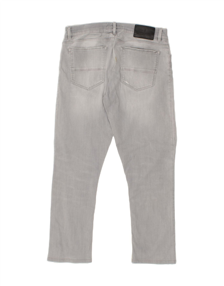 TRUSSARDI Mens Straight Jeans W35 L28  Grey Vintage Trussardi and Second-Hand Trussardi from Messina Hembry 