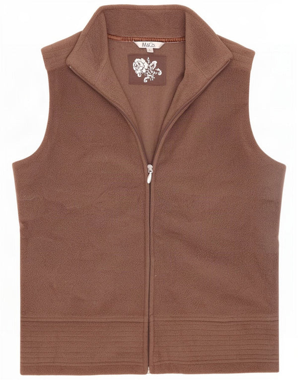 M&Co Dame Fleece Gilet UK 16 Stor Brun Polyester