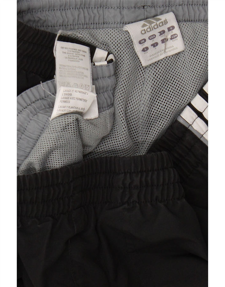 Pantalones de chándal ADIDAS para hombre, talla grande, poliéster negro