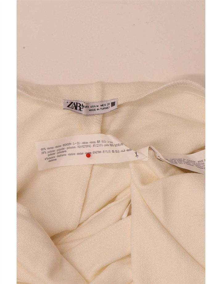 Zara Womens Strapless Dress UK 14 Medium White Viscose