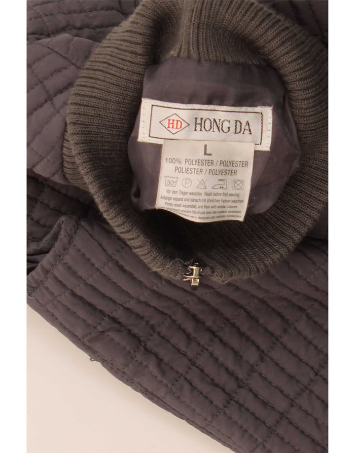 Vintage Dame Gilet UK 14 Large Grey Ternet polyester