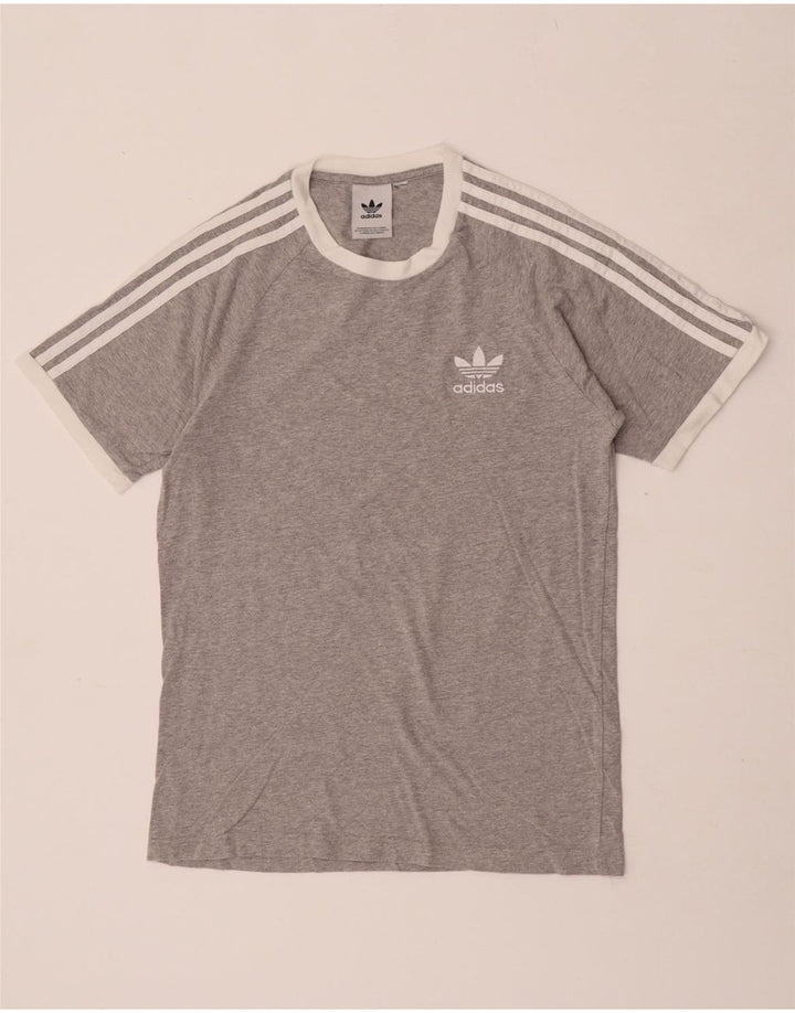 Adidas Mens T-Shirt Top Small Grey Flecked