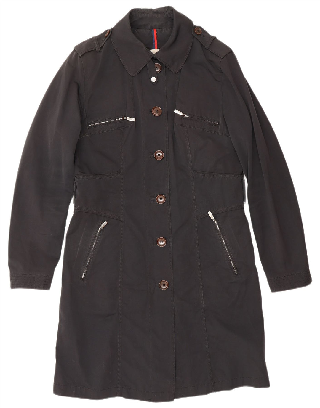 MONCLER Cappotto da donna taglia 4 XL Nero poliestere classico
