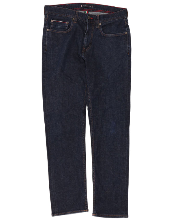 Tommy Hilfiger Mens Denton Straight Jeans W32 L30 Navy Blue Cotton