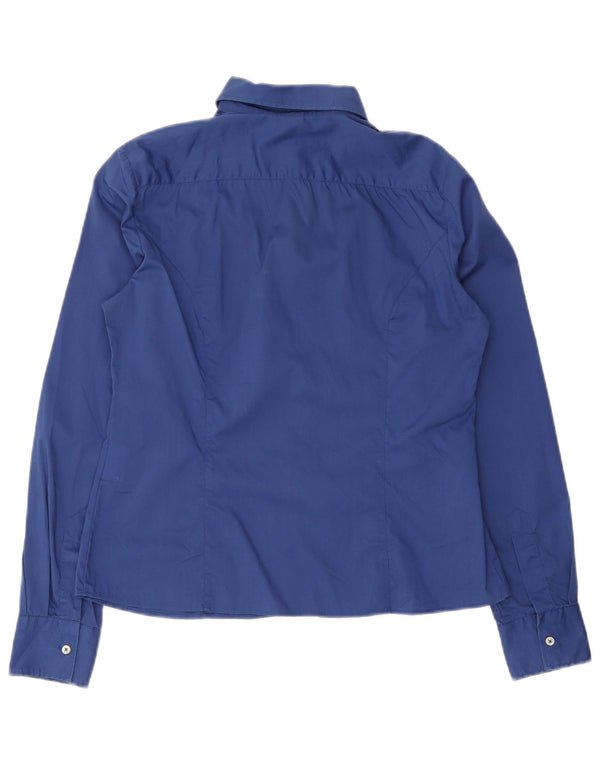 Fay Womens Shirt UK 16 Large Blue Cotton