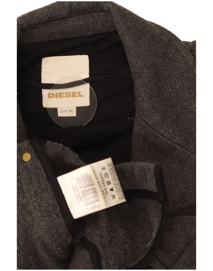 Diesel Mens Military Jacket UK 42 XL Grey Polyester