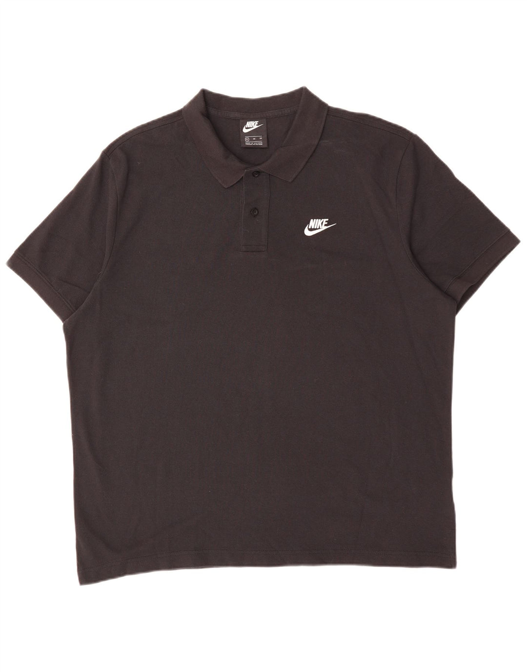 NIKE Mens Polo Shirt XL Black Cotton