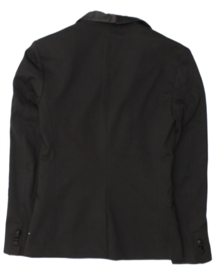 Zara Herre 1-knap blazerjakke UK 36 Lille sort polyester