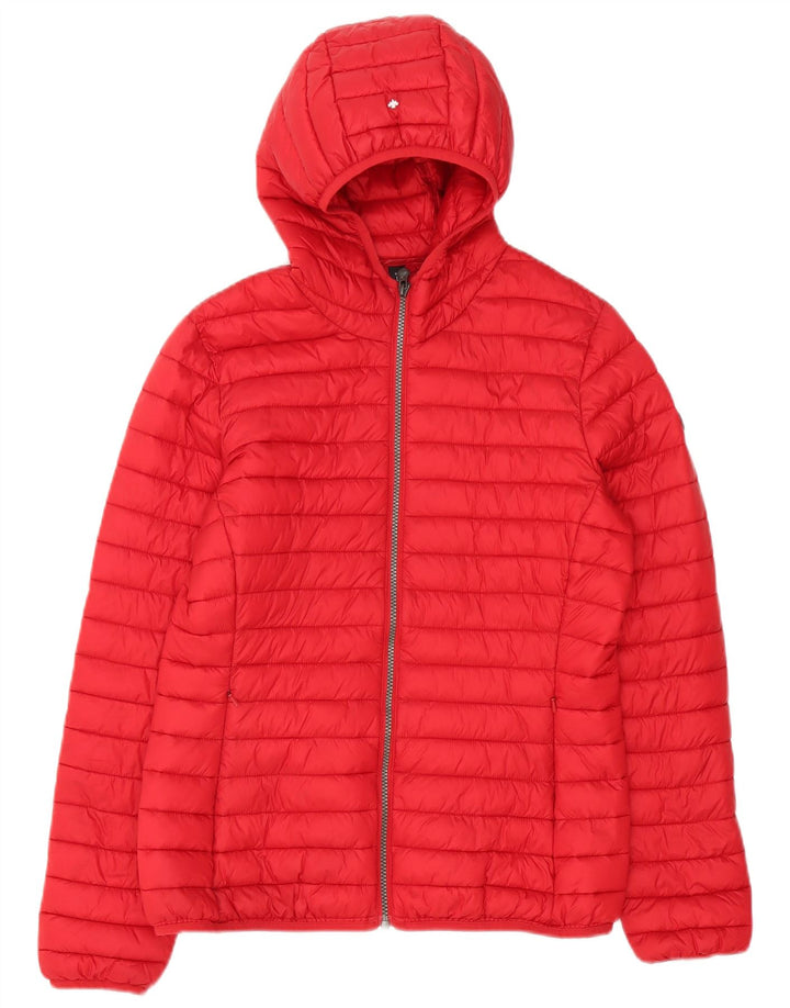 Giacca imbottita con cappuccio da donna Canadiens UK 16 Large Rosso Poliammide