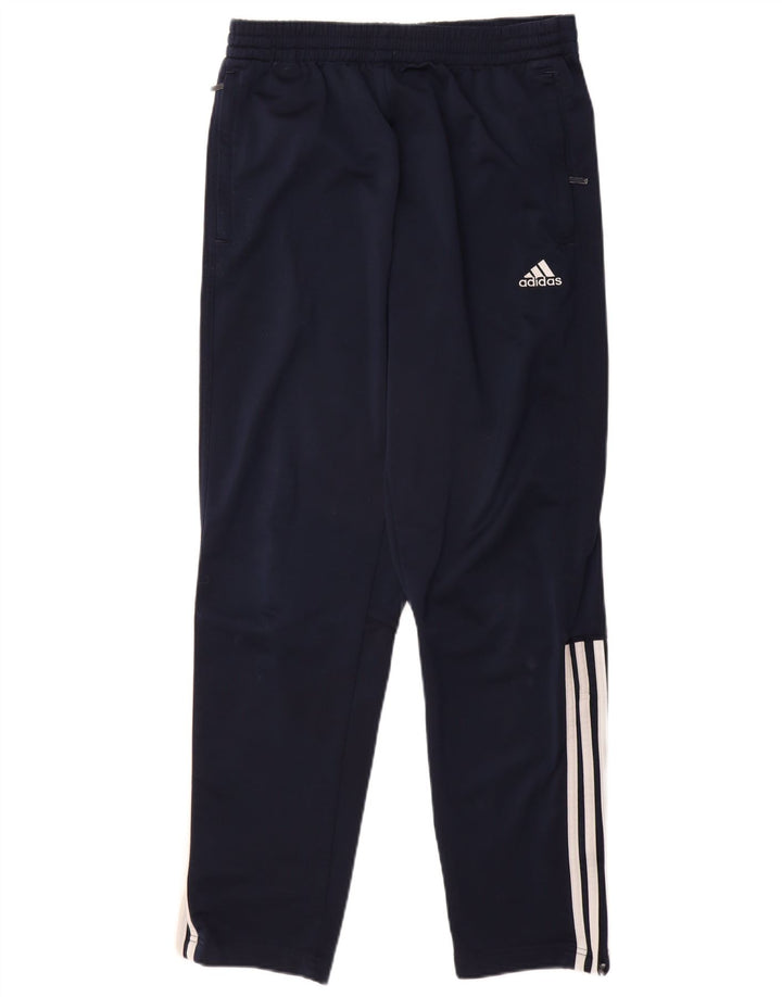 Pantaloni da tuta da uomo Adidas Large in poliestere blu navy