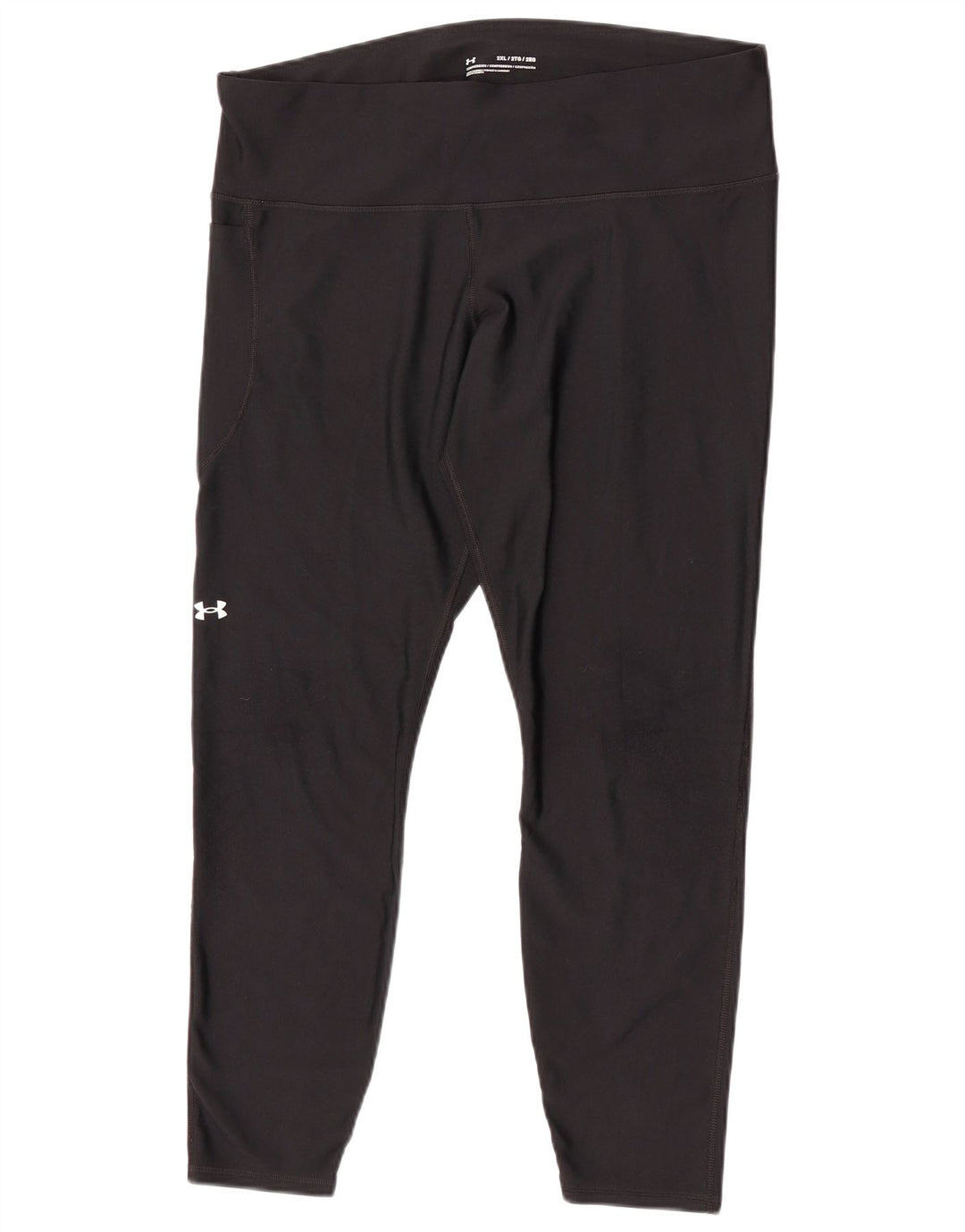 Under Armour Mulheres Capri Leggings UK 20 2XL Poliéster Preto