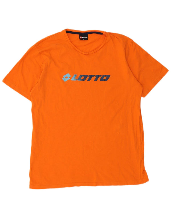 Lotto Mens Graphic T-Shirt Top XL Orange Cotton