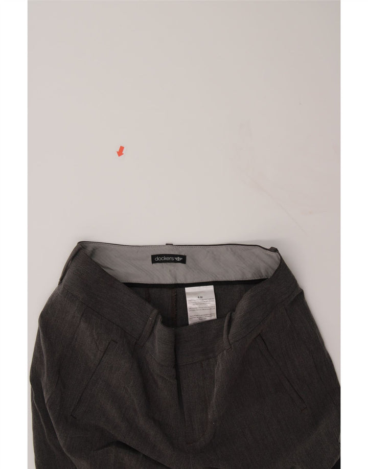 DOCKERS Womens Bootcut Casual Trousers US 6 Medium W30 L32 Grey Polyester Vintage Dockers and Second-Hand Dockers from Messina Hembry 