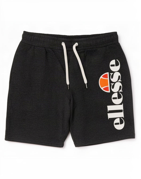 Ellesse Mens Graphic Sport Shorts Medium Grey Cotton
