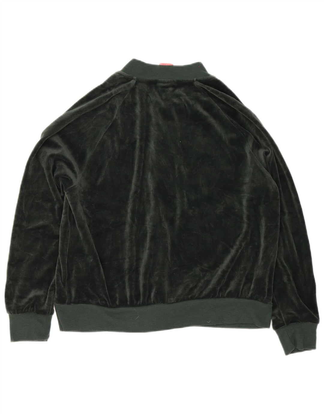 Nike Womens Velour Tracksuit Top Jacket UK 14 Medium Green Polyester