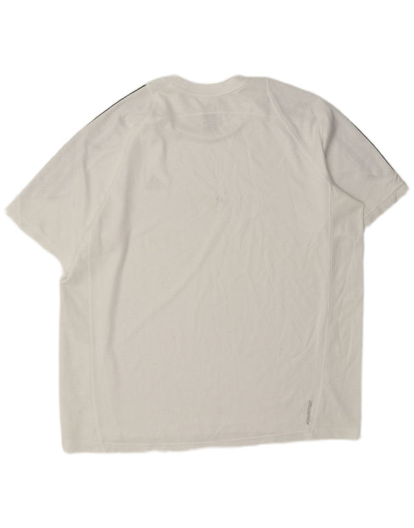 Adidas Herren Climacool T-Shirt Top Large Weiß Polyester