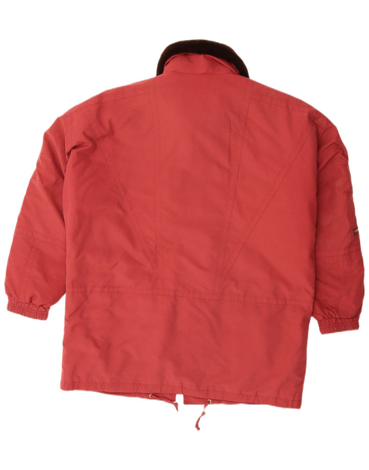 Vintage Womens Windbreaker Jacket UK 18 XL Red Polyester