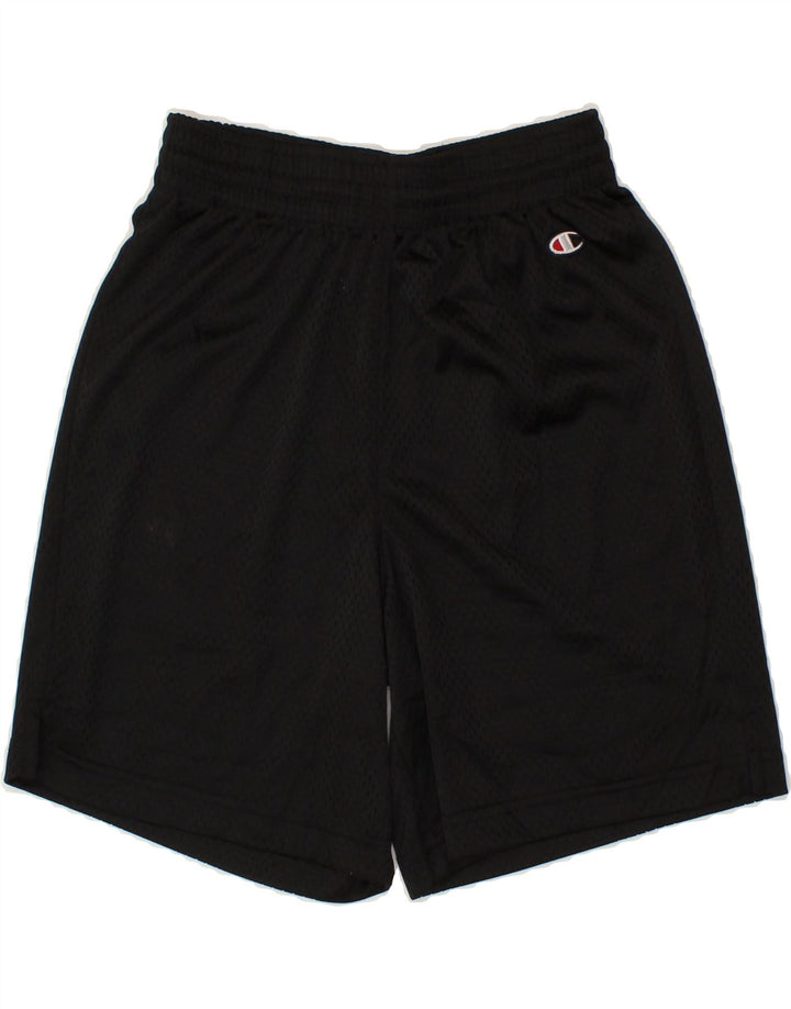 CHAMPION Boys Sport Shorts 13-14 Years  Black Polyester Vintage Champion and Second-Hand Champion from Messina Hembry 