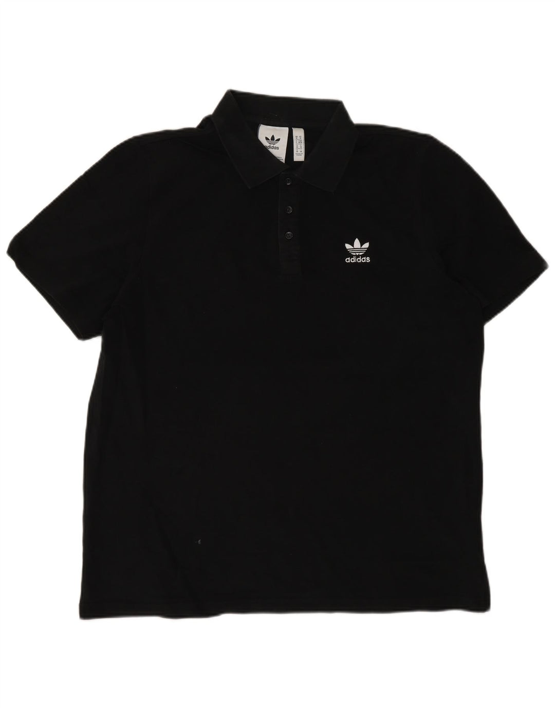 Adidas Mens Polo Shirt Medium Black Cotton