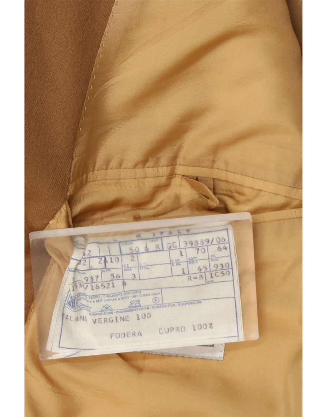 CORNELIANI Mens 2 Button Blazer Jacket IT 50 Large Beige Virgin Wool