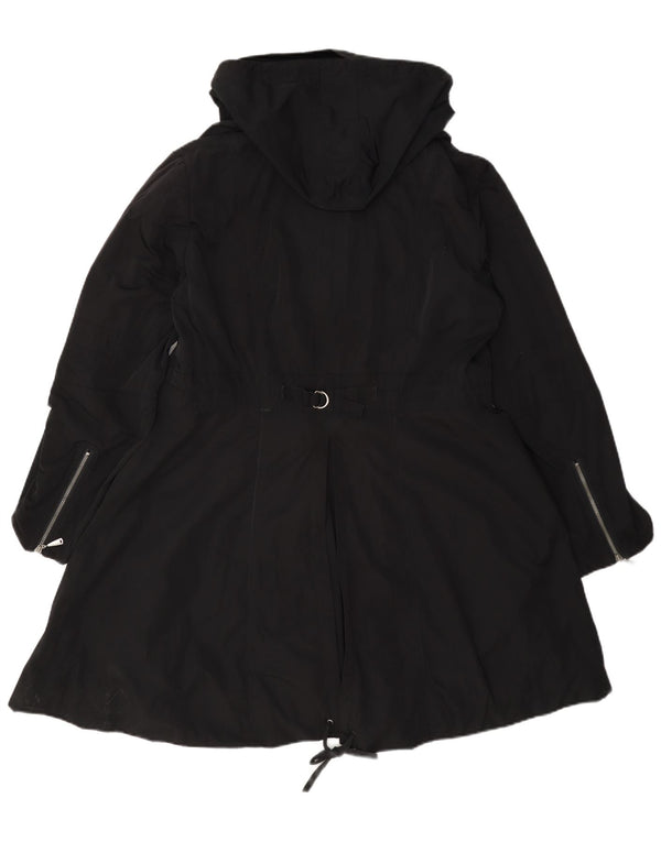 FUCHS & SCHMITT Womens Hooded Parka Jacket UK 12 Medium Black