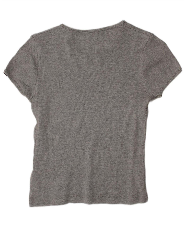 LEE Womens T-Shirt Top UK 8 Small Grey