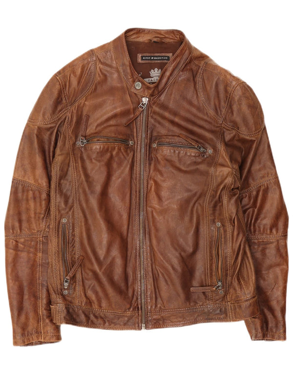 Giacca in pelle da uomo Gipsy UK 42 XL Marrone