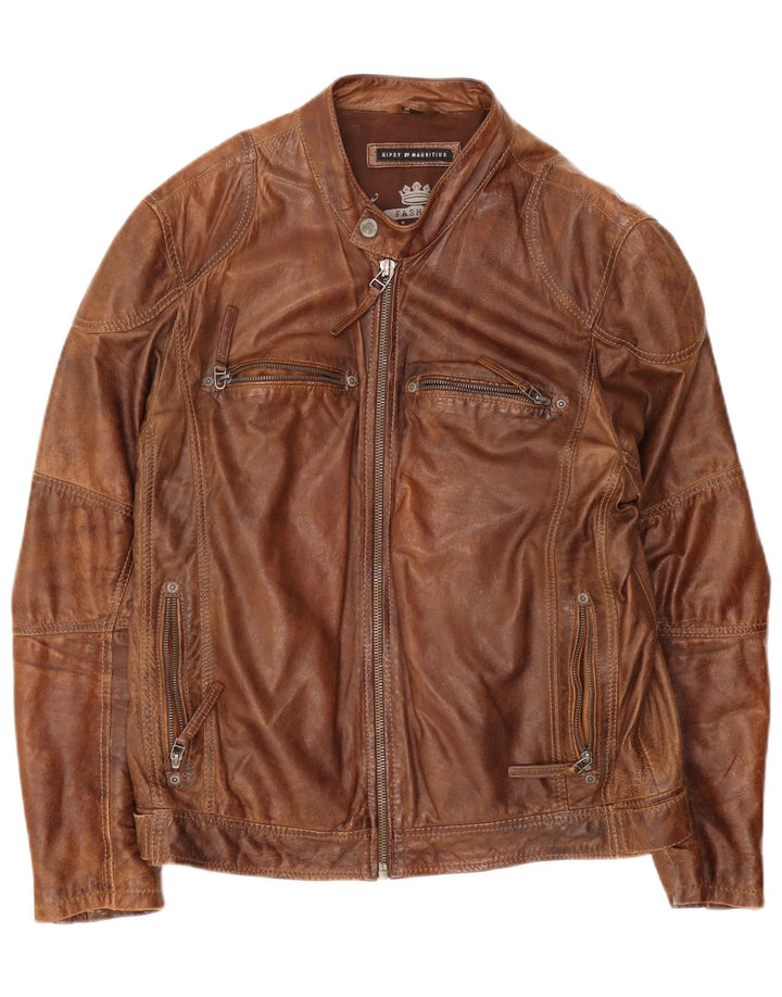 Giacca in pelle da uomo Gipsy UK 42 XL Marrone