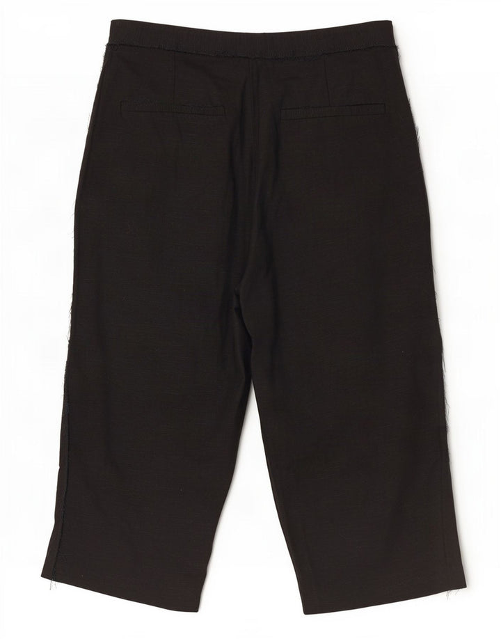 Zara Damen Bermudashorts Medium W28 Schwarz Lyocell