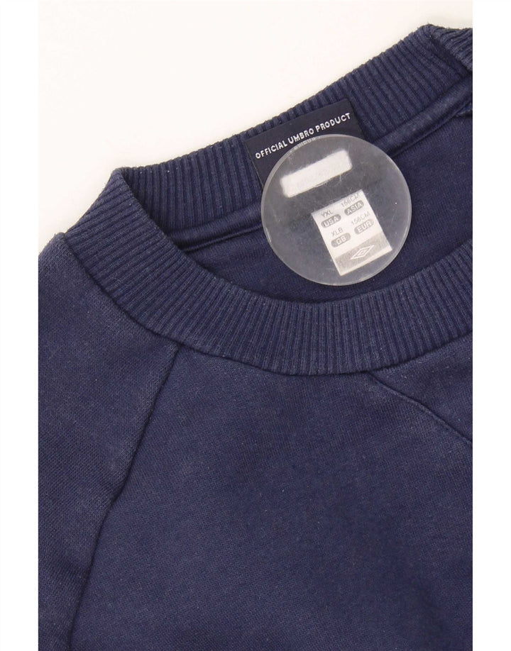 Umbro Boys Sweatshirt Jumper 12-13 Years XL Navy Blue Polyester