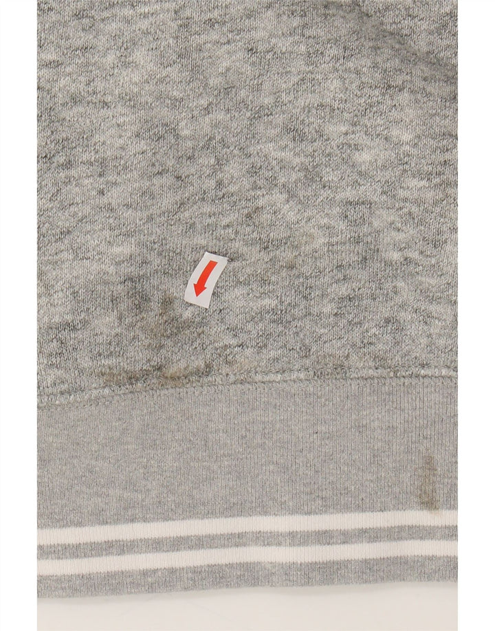 JACK WILLS Womens Crop Sweatshirt Jumper UK 14 Large Grey Colourblock Vintage Jack Wills and Second-Hand Jack Wills from Messina Hembry 
