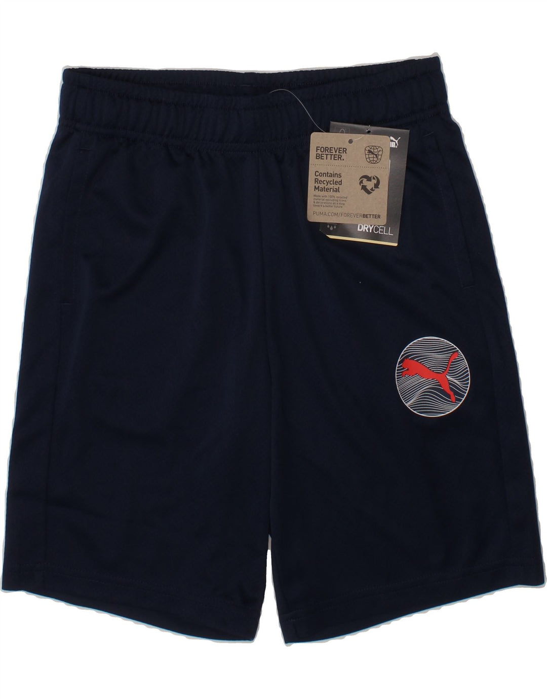PUMA Boys Sport Shorts 9-10 Years Navy Blue Polyester Vintage Puma and Second-Hand Puma from Messina Hembry 