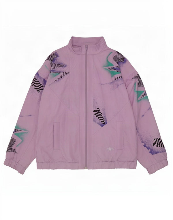 Maser M Veste de survêtement surdimensionnée pour femme US 10 Grand Violet Géométrique
