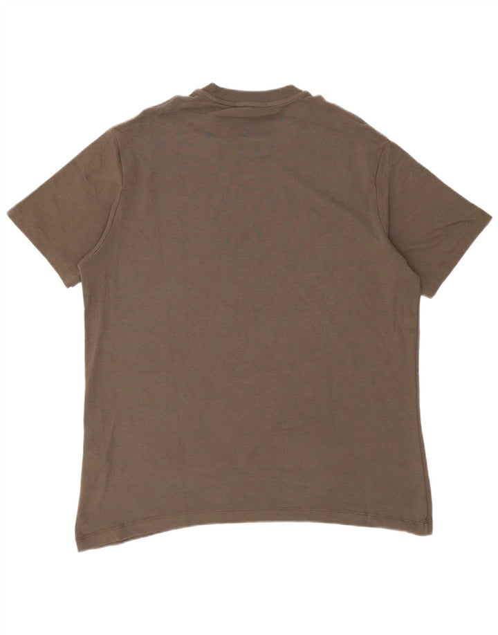 Massimo Dutti Mens T-Shirt Top Large Grey Cotton