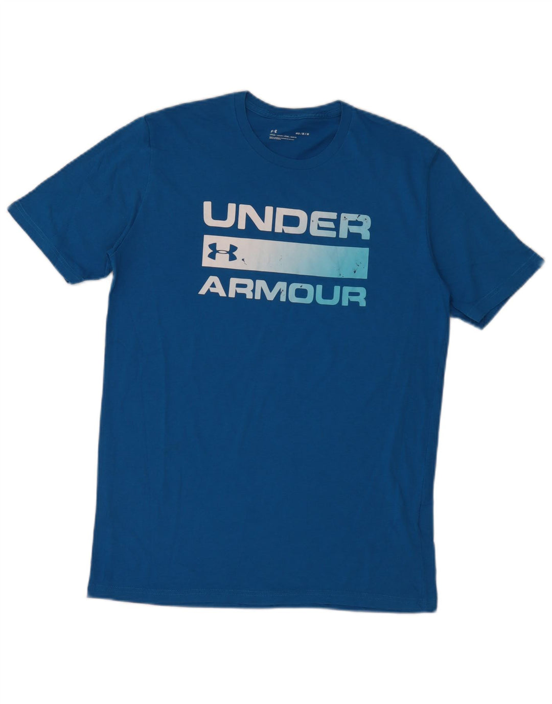 Under Armour Mens Graphic T-Shirt Top Medium Blue Cotton