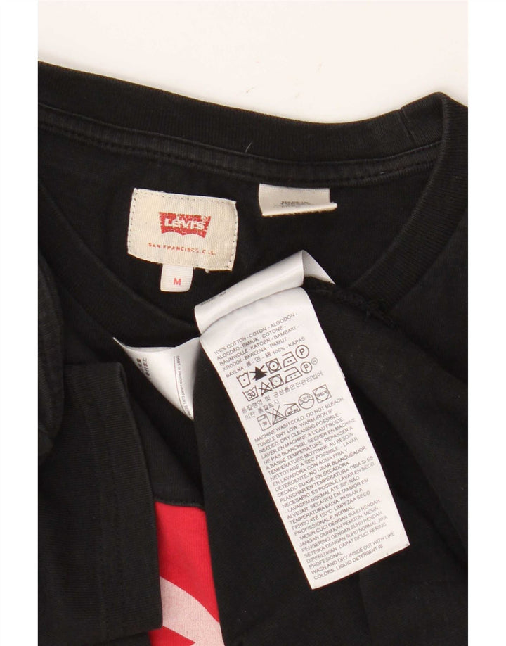 Levi's Mens Graphic T-Shirt Top Medium Black Cotton