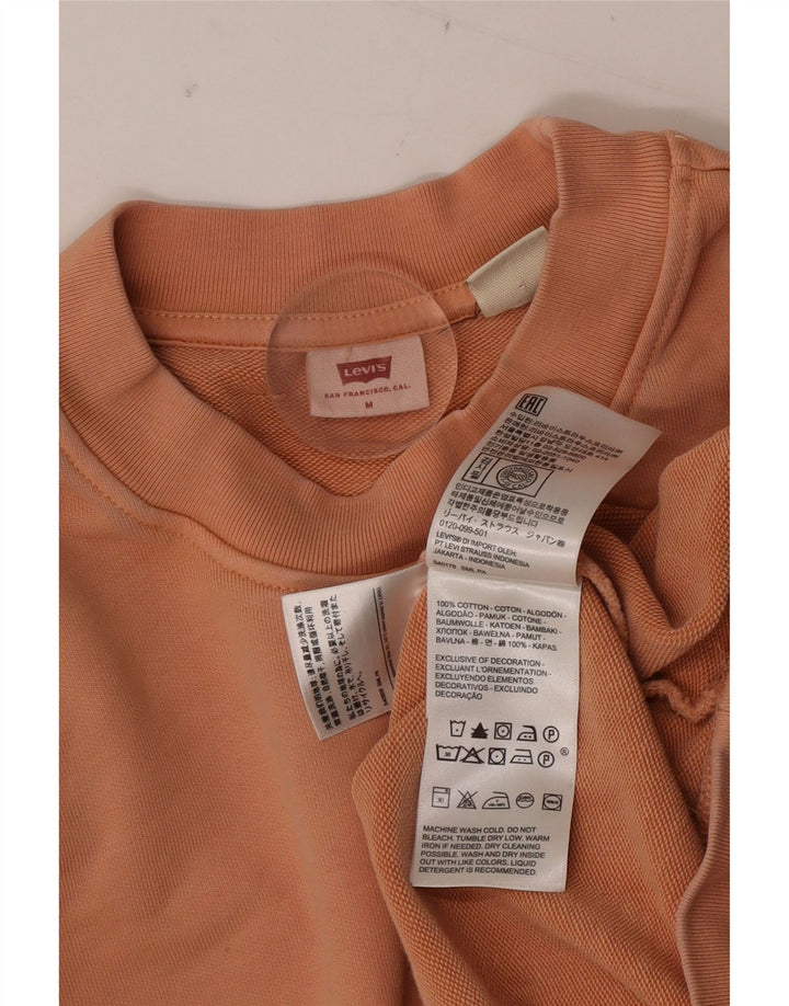 LEVI'S Womens Oversized Sweatshirt Jumper UK 14 Medium Brown Cotton