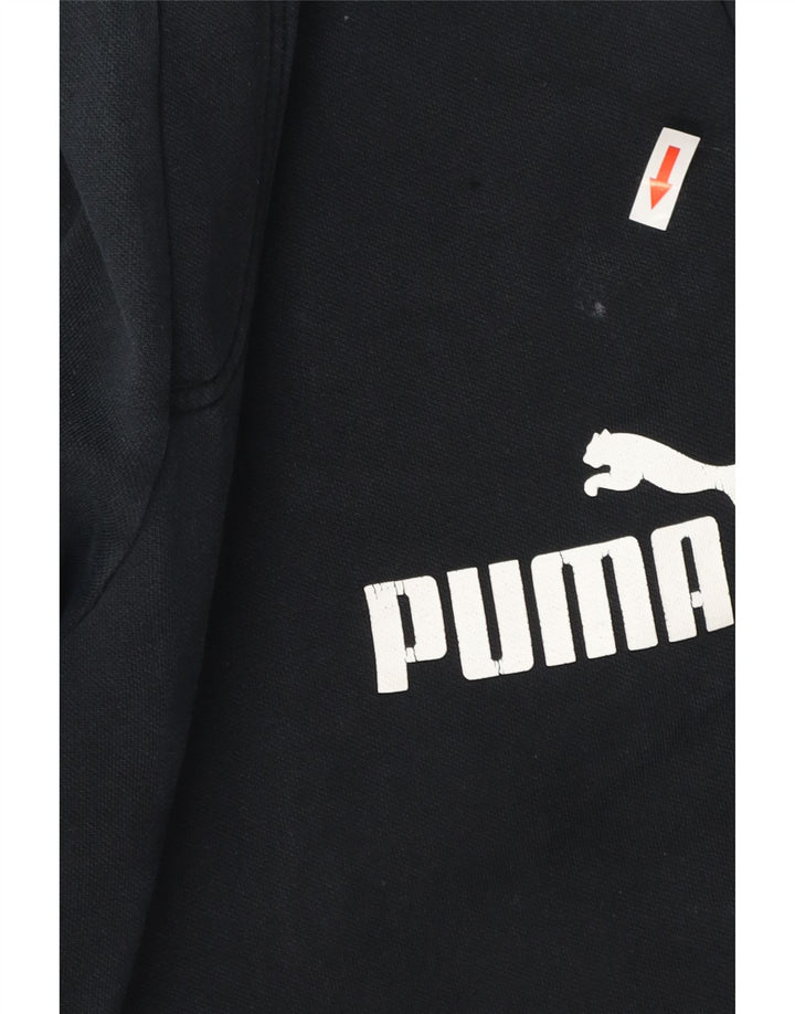 Puma Mens Graphic Tracksuit Trousers Joggers Medium  Black Cotton