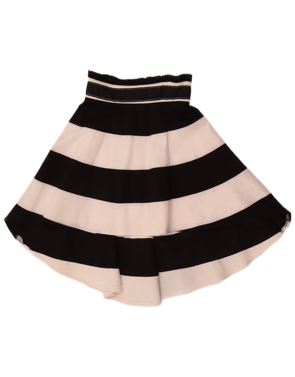Gonna a ruota asimmetrica per ragazze Relish 7-8 anni W22 poliestere a righe nere