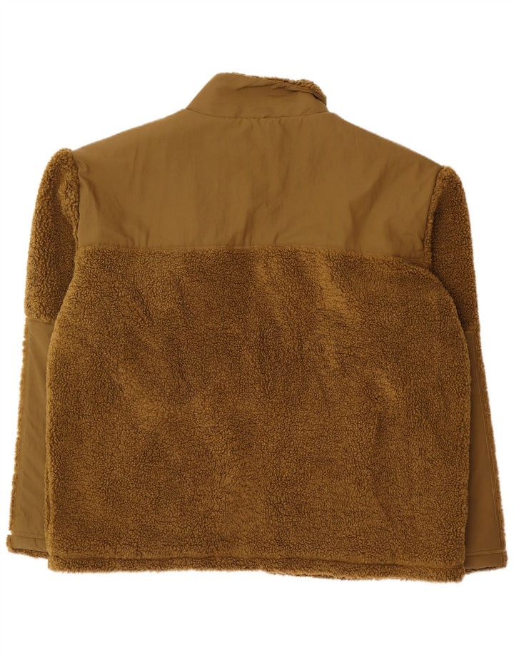 Gant Mens Fleece Jacket UK 46 3XL Khaki Polyester
