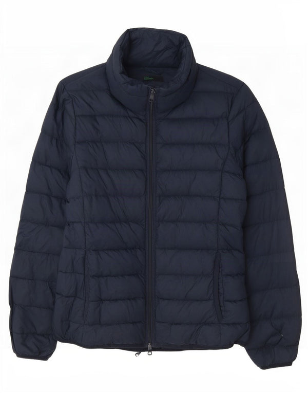 Benetton Chaqueta Acolchada Mujer UK 40 Small Azul Marino