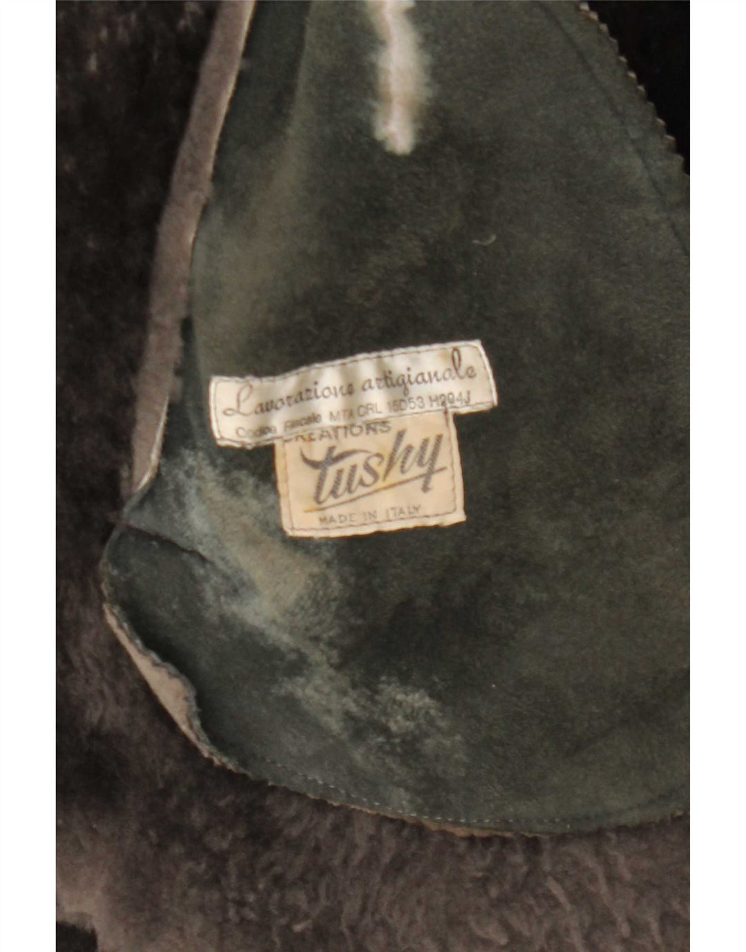 Vintage Damen Lammfellmantel UK 14 Mittelgrau