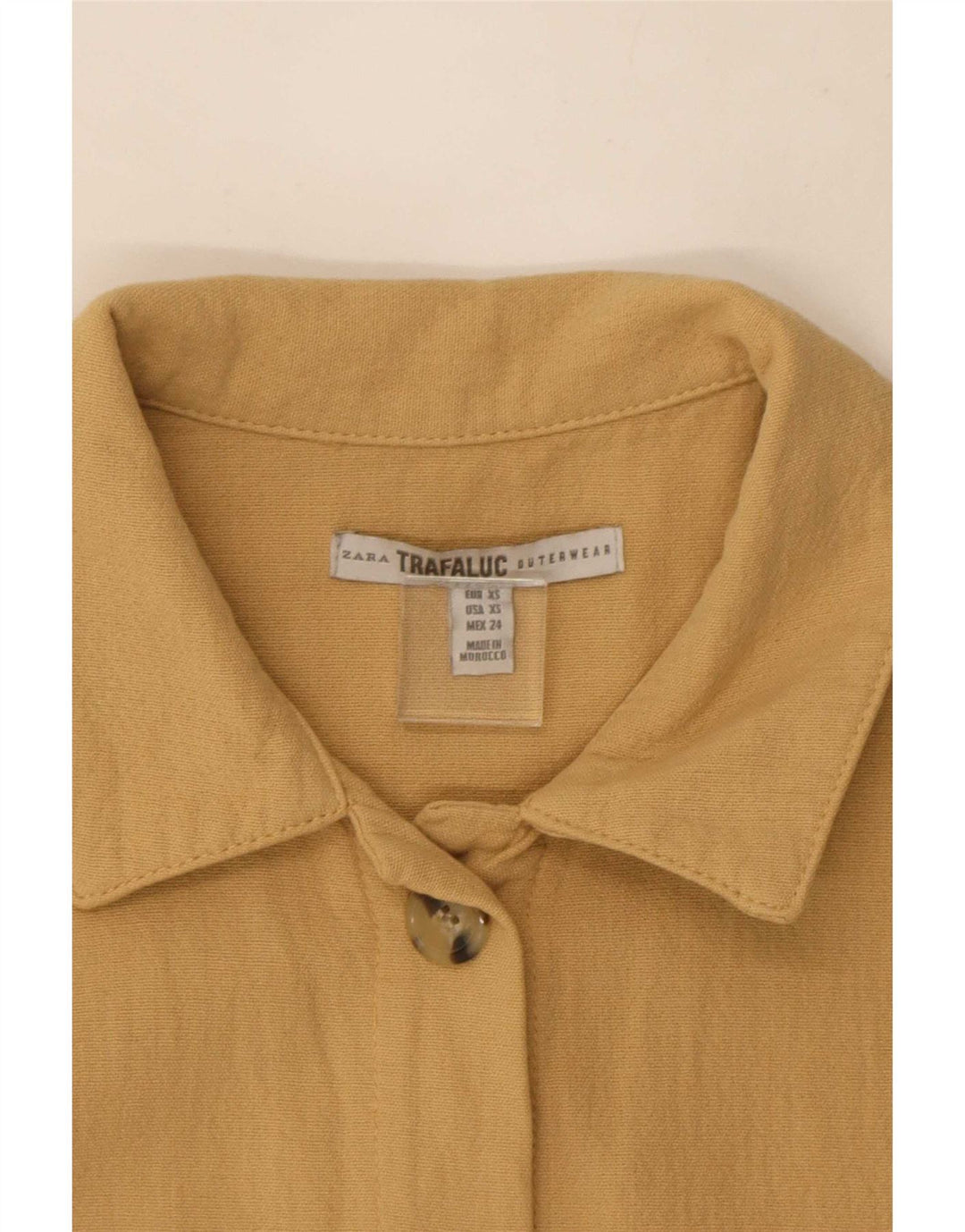 Zara Damen Übergroßer Mantel UK 6 XS Beige