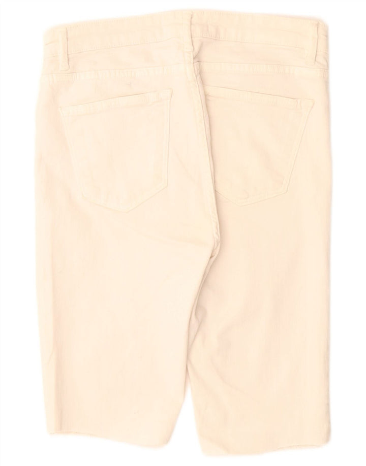 ZARA Bermuda denimshorts til kvinder EU 38 Small W28 Off White